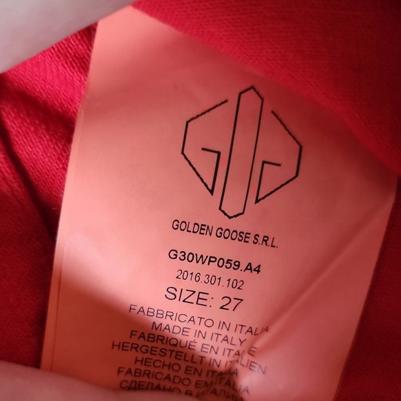 Golden Goose Deluxe Red Cropped Flare Denim - Picture 8 of 8